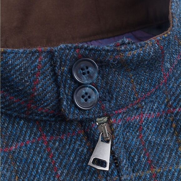 Peter Christian Harris Tweed® Harrington Jacket Navy size XL nwt - Picture 5 of 9